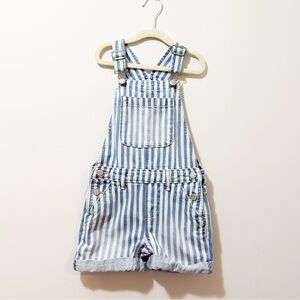 GAP Kids Blue and White Striped Overalls Size Small